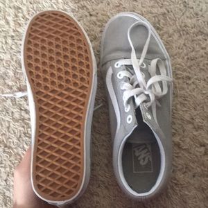 Light grey old skool vans